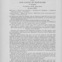 0520 - Page 460 - Jurisprudence professionnelle. Cour d’appel du Montpellier - 3e chambre. 21 mars 1891