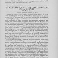 0623 - Page 547 - Tumeurs malignes des lèvres par le Dr L. Thomas / Action septique du tartre dans la production de la gingivite par M. G. Viau