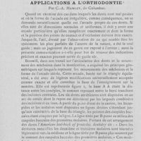 0123 - Page 120 - Revue de l’étranger. Détermination de l’arcade normale et ses applications à l’orthodontie par C.-A. Hawley - (Dental cosmos)