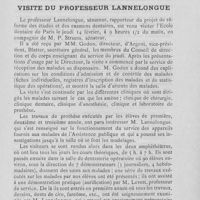 0196 - Page 189 - Bulletin de l’école dentaire de Paris. Visite du professeur Lannelongue