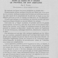 0418 - Page 411 - Notes thérapeutiques. Traitement et obturation des canaux dans la carie du 4e degré le protéol en art dentaire par P. Vanel