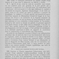 0124 - Page 123 - Sociétés scientifiques. Société de stomatologie. Séance de janvier 1913. Tumeur de la joue / Ankylose temporo-maxillaire double