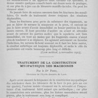0018 - Page 17 - Revue des revues. Trousse d’urgence pour l’immobilisation immédiate des fractures des maxillaires par le Dr Pont / Traitement de la constriction myopathique des mâchoires par le Dr Pont