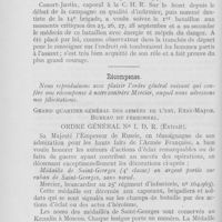 0091 - Page 90 - Nouvelles. A l’ordre du régiment / Récompense