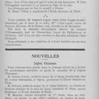 0079 - Page 79 - Nécrologie / Nouvelles. Légion d'honneur