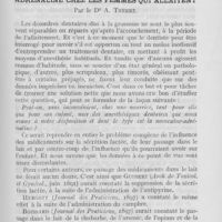 0147 - Page 147 - Revues des revues. L'anesthésie dentaire par la novocaine adrénaline chez les femmes qui allaitent par le Dr A. Therre