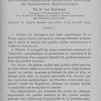 0213 - Page 213 - Travaux originaux. Intervention combinée du chirurgien et du prothésiste aux différentes phases des traumatismes maxillo-faciaux. Par M. Paul Martinier (À suivre)