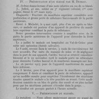0224 - Page 224 - Sociétés scientifiques. Société d’odontologie de Paris. Séance du dimanche 25 mars 1917. Présentation de blessés par M. Wirth / Présentation d'un blessé par M. Debray / Présentation de blessés