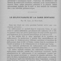 0324 - Page 324 - Revue des revues. L’infection par L’air expiré / Le sulfocyanate et la carie dentaire par W. Gies