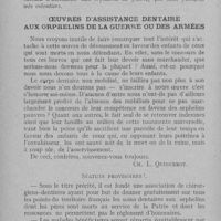 0380 - Page 380 - Chronique professionnelle. Oeuvres d’assistance dentaire aux orphelins de la guerre ou des armées