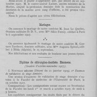 0419 - Page 419 - Nouvelles. Promotion / Mariages / Diplôme de chirurgien-dentiste. Examens