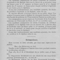 0420 - Page 420 - Nouvelles. Diplôme de chirurgien-dentiste. Examens / Correspondance