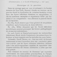 0025 - Page 24 - Travaux originaux. Étude expérimentale sur quelques effets généraux de l’infection dentaire par M. Chactas-Hulin