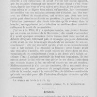 0059 - Page 58 - Sociétés scientifiques. Société d’odontologie de Paris. Séance du 3 mai 1921. IEtude expérimentale sur i-es effets de l’infection dentaire, par M. Hulin / Erratum