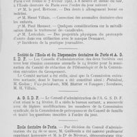 0129 - Page 129 - Nouvelles. Société d’Odontologie de Paris / Société de l'Ecole et du Dispensaire dentaires de Paris et A. G. S. D. F. / A. G. S. D. P / Ecole dentaire de Paris / Association générale des dentistes de Belgique
