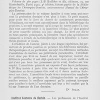 0193 - Page 193 - Bibliographie. Dr M. Roy. — Thérapeutique de la bouche et des dents / Institut dentaire de Zurich
