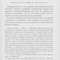 0217 - Page 217 - Travaux originaux. La syphilis gingivale et l’intérêt de son diagnostic par P. E. Miégeville