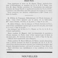 0260 - Page 260 - Nécrologie. Ernest Thorn, Mme veuve Pantin / Nouvelles. Ecole dentaire de Paris