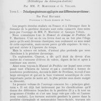 0313 - Page 313 - Bibliographie. Manuel de prothèse par MM. P. Martinier et G. Villain. Tome i. — Principes généraux appliqués aux différentes prothèses par Paul Housset