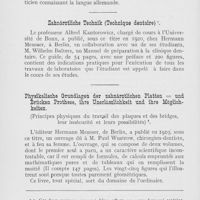 0320 - Page 320 - Bibliographie. Manuel de prothèse par MM. P. Martinier et G. Villain. Traité de dentisterie conservatrice, M. Otto Walkhoff / Zahnärztliche Technik (Technique dentaire) / Physikalische Grundlagen der zahnärztlichen Platten = und Brücken Prothese, ihre Unerläszlichkeit und ihre Möglichkeiten