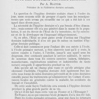 0380 - Page 380 - Hygiène. Note sur l’hygiène dentaire scolaire par A. Blatter (A suivre)