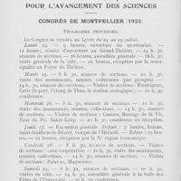 0426 - Page 426 - Réunions et congrès. Association française pour l’avancement des sciences. Congrès de Montpellier (1922)