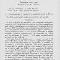 0193 - Page 187 - Sociétés scientifiques. Société d’odontologie de Paris. Réunion du 2 mai 1922. Les fraises et le fraisage de la dentine, par M. Huet