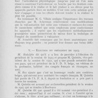 0512 - Page 504 - Réunions et congrès. Congrès de Montpellier (1922). Séance du 26 juillet (Après-midi). Suite et fin de la communication Ackerman / Election du président de 1923