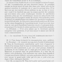 0717 - Page 709 - Sociétés scientifiques. Société d’odontologie de Paris. Séance du 10 avril 1923. Anneaux de caoutchouc et leurs dangers : observation clinique, par M. Friteau / Le tragédien Talma a-t-il été chirurgien-dentiste ? par M. G. Viau / Syphilis des maxillaires et accidents dentaires, par M. Bonnet-Roy