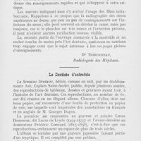 0795 - Page 787 - Bibliographie. L. Reverchon et G. Worms. — La radiographie en oto-rhino-laryngologie (Sinus mastoïde). (Paris, Amédée Legrand, éditeur) / Le Dentiste d’autrefois / Livres reçus