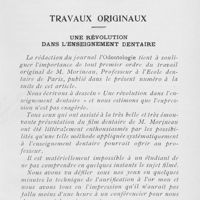 0006 - Page 5 - Travaux originaux. Une révolution dans l'enseignement dentaire
