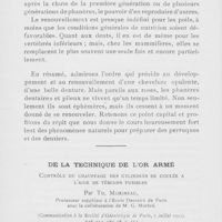 0037 - Page 36 - Travaux originaux. Les phanères pileux et dentaires par Ed. Retterer (Suite et fin) / Travaux originaux. De la technique de l’or armé - Contrôle du chauffage des cylindres de coulée à l'aide de témoins fusibles par Th. Morineau