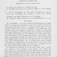 0050 - Page 49 - Sociétés scientifiques. Société d'odontologie de Paris. Réunion du 3 juillet 1923. De la technique de l'or armé. Controle du chauffage des cylindres de coulée à l'aide de témoins fusibles par MM. Morineau et G. Mothré