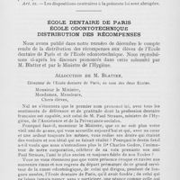 0150 - Page 149 - Chronique professionnelle. L’exercice de l’art dentaire en Roumanie / École dentaire de Paris école odontotechnique distribution des récompenses