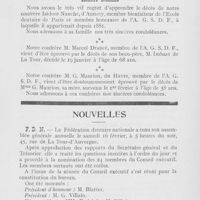 0166 - Page 165 - Nécrologie. Isidore Nanche / M. Imbert de La Tour / Mme G. Maurion / Nouvelles. F. D. N