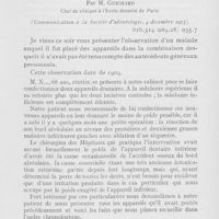 0216 - Page 215 - Travaux originaux. Inobservation des antécédents généraux personnels dans l’application de deux appareils prothétiques dentaires et ses conséquences par M. Guichard