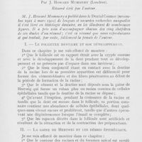 0219 - Page 218 - Revue des revues. Études d’histologie dentaire par J. Howard Mummery