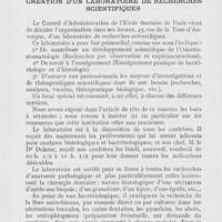 0241 - Page 240 - École dentaire de Paris. Création d’un laboratoire de recherches scientifiques