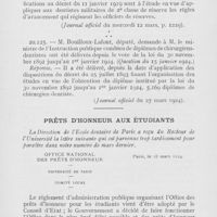 0343 - Page 342 - Intérêts professionnels. Réponses à des questions écrites / Prêts d’honneur aux étudiants