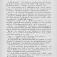 0525 - Page 524 - Chronique professionnelle. Examens pour l’obtention du diplome de dentiste en Belgique
