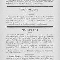 0530 - Page 529 - Bibliographie. Prenez soin de vos dents / Nouveau journal / Nécrologie. M. J. Laurent / Nouvelles. Le nouveau Ministère / Légion d'honneur