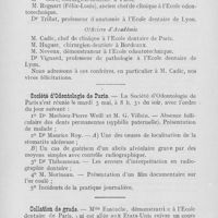 0531 - Page 530 - Nouvelles. Distinctions honorifiques / Société d’Odontologie de Paris / Collation de grade