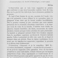 0559 - Page 558 - Travaux originaux. Un cas de septicémie d’origine bucco-dentaire par le Dr W. Dufougeré