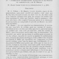 0576 - Page 575 - Sociétés scientifiques. Société d’odontologie de Paris. Réunion du 11 mars 1924. Un cas de septicémie d’origine bucco-dentaire par le Dr Dufougeré / Fabrication extemporanée de meules et de pointes de carborundum par M. Brenot
