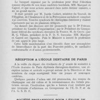 0593 - Page 592 - Chronique professionnelle. Manifestation professionnelle / Réception à l’école dentaire de Paris / Société britannique pour l'étude de l’orthodontie