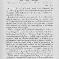 0623 - Page 622 - Travaux originaux. Ostéoméylite aigüe de la moitié droite du maxillaire inférieur par Charles Cornioley
