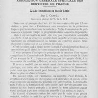 0654 - Page 653 - Intérêts professionnels. Association générale syndicale des dentistes de France
