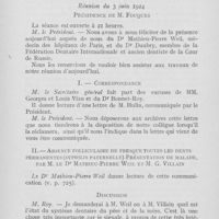 0775 - Page 772 - Sociétés scientifiques. Société d’odontologie de Paris. Réunion du 3 juin 1924. Correspondance / Absence folliculaire de presque toutes les dents permanentes (Syphilis paternelle) - Présentation de malade par M. Le Dr Mathieu-Pierre Weil et M. G. Vlllain