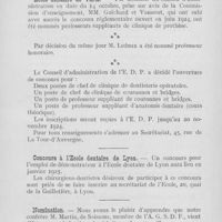0794 - Page 791 - Nouvelles. Ecole dentaire de Paris / Concours à l’école dentaire de Lyon / Nomination / Accident professionnel