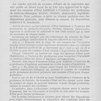 0852 - Page 849 - Chronique professionnelle. Exercice de la profession dentaire en Italie